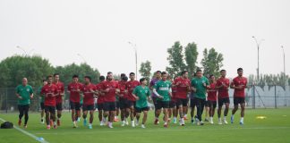 Tiba di Irak, Timnas Indonesia Lakukan Latihan Perdana Tim Nasional Indonesia setelah tiba di Irak, Minggu (12/11), langsung menjalani latihan perdana f,pssi