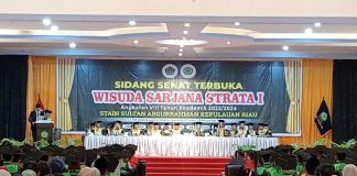 Semoga Lekas Bekerja, 182 Mahasiswa/i STAIN Sultan Abdurrahman Diwisuda, Sebanyak 182 mahasiswa/i Sekolah Tinggi Agama Islam Negeri (STAIN) Sultan Abdurrahman Kepulauan Riau melaksanakan Sidang Senat Terbuka Wisuda Sarjana Strata I Angkatan VIII Tahun Akademik 2023/2024 di Hotel CK Tanjungpinang, Selasa (29/11) f,Pemko Tanjungpinang