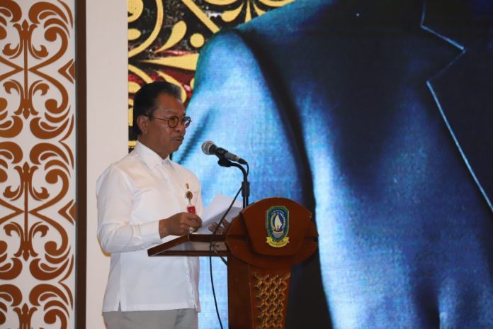 Ketua DPRD Kepri, Jumaga Nadeak dalam sambutannya mengatakan DPRD Provinsi Kepulauan Riau mendukung dilakukannya perubahan RPJMD Provinsi Kepri tahun 2021-2026 f,DPRD Kepri