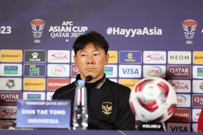 Shin Tae-yong, mengatakan tidak mudah menghadapi Australia. Menurutnya, Australia adalah salah satu tim terbaik Asia. f,pssi