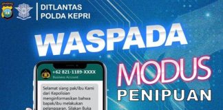 Ditlantas Polda Kepri Minta Warga Jangan Klik Tilang Lalu Lintas Berformat APK Direktorat Lalu Lintas (Ditlantas) Polda Kepulauan Riau (Kepri) mengeluarkan imbauan penting kepada masyarakat Kepulauan Riau dan para wisatawan terkait serangkaian pesan penipuan Tilang Elektronik yang dikirimkan melalui aplikasi pesan WhatsApp f,Polda Kepri
