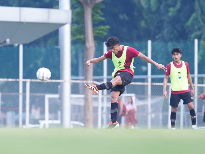 Tim U-20 Indonesia mengakhiri pemusatan latihan (TC) hari ini di Lapangan A Senayan, Jakarta dengan melakukan internal game, Jumat (9/2) f,pssi