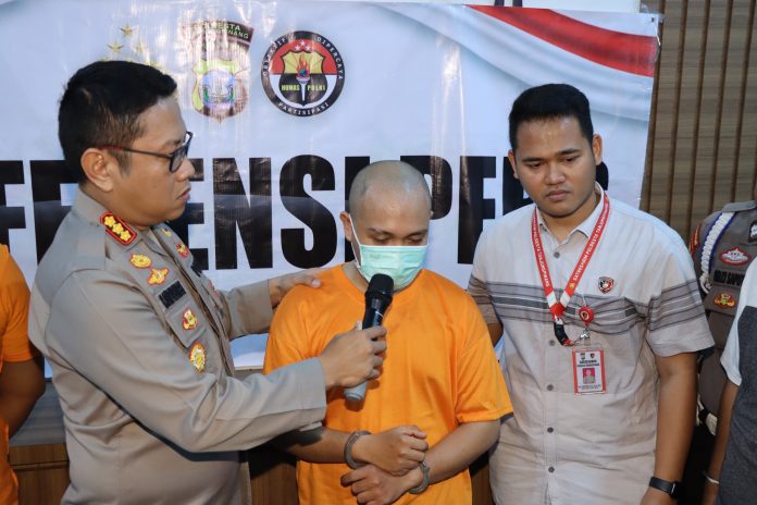 Tersangka berinisial MAA (L) status pelajar/mahasiswa usia 24 tahun merupakan seorang driver ojek online f, Polresta Tanjungpinang