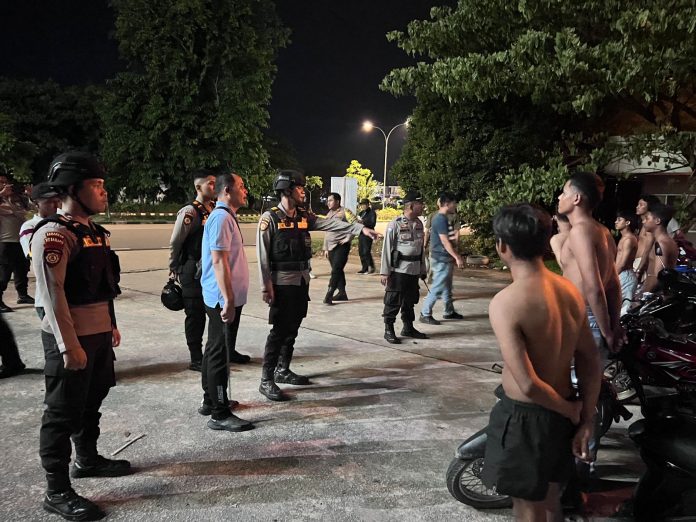 Direktorat Samapta Polda Kepri amankan pelaku balap liar di Simpang Kara dan Simpang Habibi, Sabtu (11/5) malam. f, Polda Kepri
