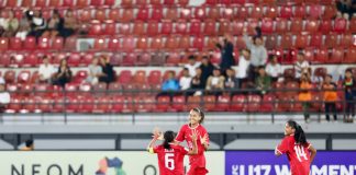 Tim U-17 Wanita Indonesia Dilibas Filipina 6-1, Claudia Cetak Gol Satu-Satunya Claudia mencetak gol cantik dari luar kotak penalti pada laga yang berlangsung di Stadion Kapten I Wayan Dipta, Gianyar, Bali, Senin (6/5). f,pssi
