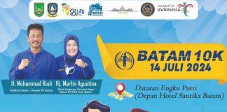Wali Kota Batam, Rudi Ajak Masyarakat Ramaikan Lomba Lari Batam 10K Wali Kota Batam, Muhammad Rudi, mengajak masyarakat meramaikan Batam 10K yang akan digelar 14 Juli 2024 f,Pemko Batam