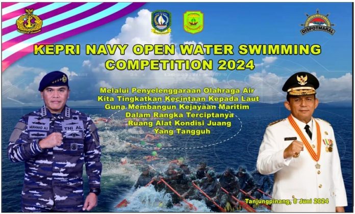 Pemprov Kepri Siap Kolaborasi Sukseskan Navy Open Water Swimming Kepri 2024 di Tugu Sirih, Kota Tanjungpinang pada Sabtu (08/06) f, diskominfo Kepri