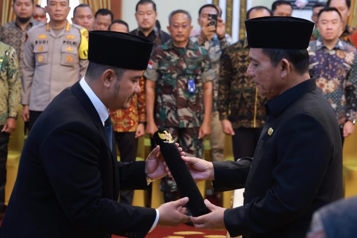 Cokky Wijaya Saputra dilantik sebagai Kepala Badan Pengusahaan Kawasan Perdagangan Bebas Bintan dan Pelabuhan Bebas (KPBBPB) Bintan Wilayah Kota Tanjungpinang, Jumat (26/7) f,diskominfo Kepri