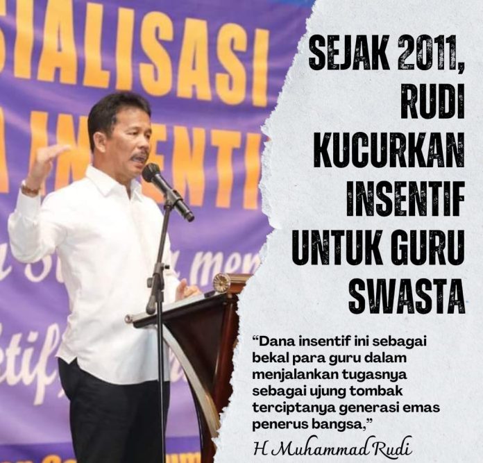 Sejak 2011, saat menjabat sebagai Wakil Wali Kota Batam, HMR telah konsisten memberikan insentif kepada guru swasta di Kota Batam f,kiriman untuk BI
