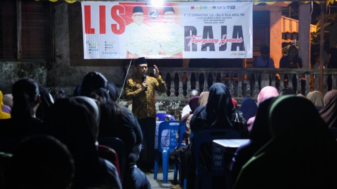 Ashadi Selayar, Juru Kampanye pasangan calon Walikota dan Wakil Walikota Tanjungpinang Nomor Urut 2, Lis-Raja, dalam kampanye Minggu malam (29/9/2024). f,dok tim Lis-Raja