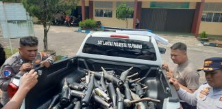60 Knalpot Bising Milik Pelajar SMKN 3 Tanjungpinang Disita, Sat Lantas Terus Tegakkan Ketertiban Lalu Lintas Sat Lantas Polresta Tanjungpinang kembali menggencarkan penertiban knalpot tidak sesuai spesifikasi teknis milik para pelajar yang ada di Tanjungpinang. Kali ini, penertiban tersebut dilaksanakan di SMKN 3 Tanjungpinang, Kamis (7/11/2024). F, Polresta Tanjungpinang