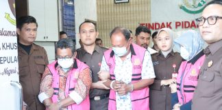 Kejati Kepri Tetapkan Tiga Tersangka Kasus Dugaan Korupsi Pembangunan Studio LPP TVRI di Dompak Kejati Kepri menetapkan tiga tersangka kasus dugaan korupsi Pembangunan Studio LPP TVRI Kepulauan Riau Tahun 2022 di Dompak, Tanjungpinang, Senin (9/12/2024). F, Kejati Kepri