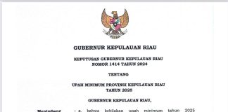 Gubernur Ansar Putuskan UMP Kepri 2025 Rp3.623.624 Gubernur Kepri Ansar Ahmad memutuskan Upah Minimum Provinsi (UMP) Kepulauan Riau tahun 2025 sebesar Rp3.623.624 atau naik 6,5 persen dari UMP 2024. F, diskominfo Kepri