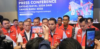 Jaga Kelancaran Distribusi Energi, Pertamina Patra Niaga Regional Sumbagut Bentuk Satgas Nataru Executive General Manager Pertamina Patra Niaga Regional Sumbagut, Freddy Anwar, saat Press Conference Satgas Nataru Pertamina Patra Niaga Regional Sumbagut 2024 di Medan, Jumat (13/12) f, Pertamina