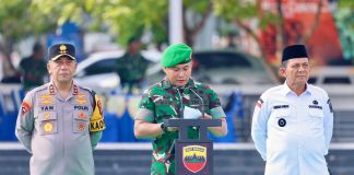 Apel Gelar Pasukan Komandan Korem 033/Wira Pratama Tahun 2024 untuk Menjamin Keamanan Natal 2024 dan Tahun Baru 2025 Kegiatan Apel Gelar Pasukan Komandan Korem 033/Wira Pratama Tahun 2024 digelar di Lapangan Engku Putri, Kota Batam, Senin (23/12/2024). F, Polda Kepri
