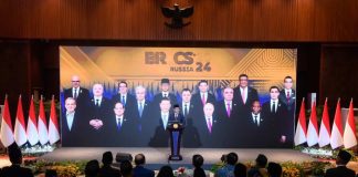 Indonesia Resmi Bergabung dengan BRICS: Menlu Sugiono Soroti Langkah Strategis Diplomasi Indonesia Menteri Luar Negeri Indonesia, Sugiono,dalam pidato tahunan pada acara Pernyataan Pers Tahunan Menteri Luar Negeri Republik Indonesia 2025, yang digelar di Ruang Nusantara, Kementerian Luar Negerii, Jumat (10/1/2025). F, Kemlu