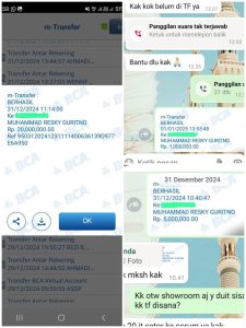 Bukti transfer f, kiriman untuk BI