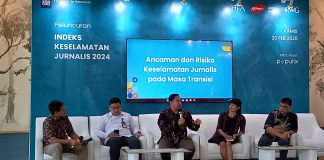 Serangan Digital pada Perusahaan Media Siber Merupakan Bentuk Kekerasan terhadap Pers Yayasan Tifa, Perhimpunan Pengembangan Media Nusantara (PPMN), dan Human Rights Working Group (HRWG) meluncurkan skor terbaru Indeks Keselamatan Jurnalis di Indonesia, Kamis (20/2/2025). F, AMSI