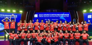 Ciptakan Sejarah Jadi Juara Badminton Asia Mixed Team Championships 2025, Tim Merah-Putih Kalahkan China 3-1 di Final Tim bulu tangkis Indonesia menciptakan sejarah dengan menjadi juara Badminton Asia Mixed Team Championships 2025 untuk pertama kalinya. f,pbsi