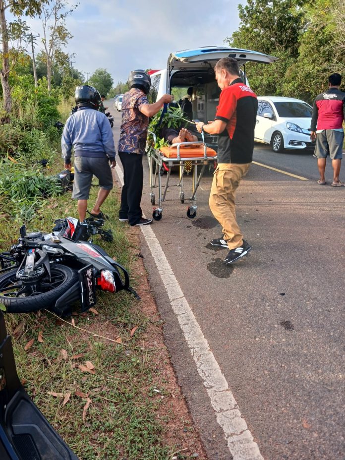 Kecelakaan fatal terjadi di Jalan Sungai Carang, Senggarang, Kota Tanjungpinang, Senin (10/2/2025) sekitar pukul 06.30 WIB. f,warga