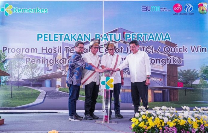 Pelaksanaan groundbreaking pembangunan peningkatan kelas RSUD Pongtiku di Kabupaten Toraja Utara resmi dimulai Jumat, (7/3/2025). f, kemkes