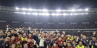 Presiden Prabowo Apresiasi Kemenangan Heroik Timnas Indonesia atas Bahrain Presiden Prabowo Subianto berfoto bersama tim nasional sepak bola Indonesia usai menyaksikan langsung pertandingan melawan Bahrain pada Selasa malam, 25 Maret 2025, di Stadion Utama Gelora Bung Karno (GBK), Jakarta. (Foto: BPMI Setpres)