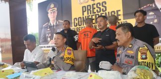 Satresnarkoba Polresta Tanjungpinang Ungkap Peredaran Sabu 10 Kilogram, Dua Tersangka Ditangkap Kapolresta Tanjungpinang, Kombes Pol Hamam Wahyudi konferensi pers di Mapolresta Tanjungpinang, Rabu (26/3/2025) f,Polresta Tanjungpinang