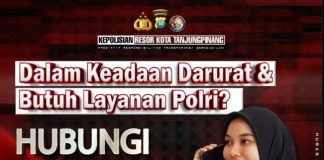 Call Center 110 Polri, Layanan Gratis 24 Jam untuk Aduan Darurat Masyarakat Call Center 110 telah tersedia di seluruh wilayah kepolisian daerah, resor, dan kota/kabupaten di Indonesia. Di Tanjungpinang, Polresta Tanjungpinang telah resmi mengoperasikan layanan Call Center 110 untuk memberikan pelayanan terbaik kepada masyarakat. F, Polresta Tanjungpinang