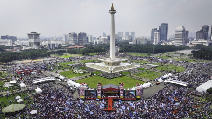 Peringatan Hari Buruh Internasional di Monumen Nasional, pada Kamis, 1 Mei 2025. (Foto: BPMI Setpres)
