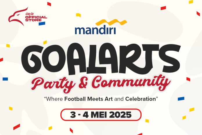 PT Garuda Sepak Bola Indonesia (PT GSI) bekerja sama dengan Bank Mandiri menghadirkan sebuah acara spesial bertajuk GOALARTS, festival yang memadukan semangat sepak bola dengan seni dan gaya hidup. Acara ini akan digelar selama dua hari, yakni pada 3 dan 4 Mei 2025 di Official Garuda Store & Cafe, Kompleks Gelora Bung Karno, Zona 9, Jakarta, f,pssi