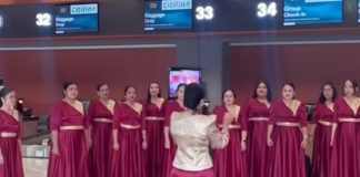 Pegawai Setwan Kepri H Bantah Terima Uang Rp700 Juta dari Agen Travel untuk Tiket Peserta Pesparawi Penampilan peserta saat di Bandara Soekarno-Hatta. (Foto: Dok Istimewa)